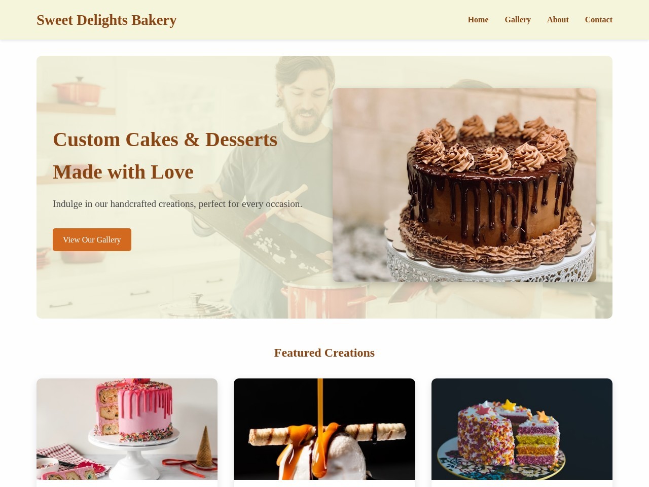 Sweet Delights Bakery